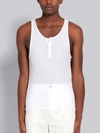 THOM BROWNE THOM BROWNE EYELET MESH TANK TOP,MJN010A0141613719230