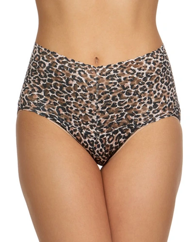 HANKY PANKY RETRO LEOPARD-PRINT LACE BRIEFS,PROD225170186