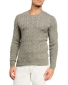 POLO RALPH LAUREN MEN'S CASHMERE CABLE-KNIT CREWNECK jumper,PROD221990387