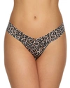 HANKY PANKY LEOPARD-PRINT LACE LOW-RISE THONG,PROD225160356