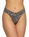 Hanky Panky Classic Leopard Original Rise Lace Thong In Leopard