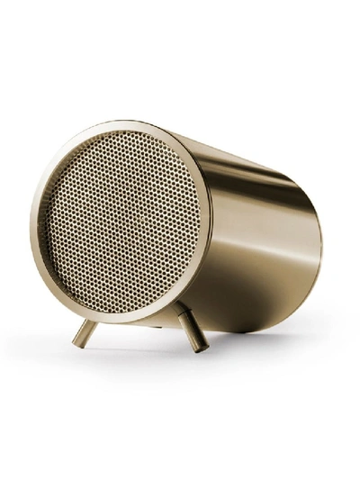 Leff Amsterdam Gold Unisex Brass Tube Audio Speaker In Neutrals