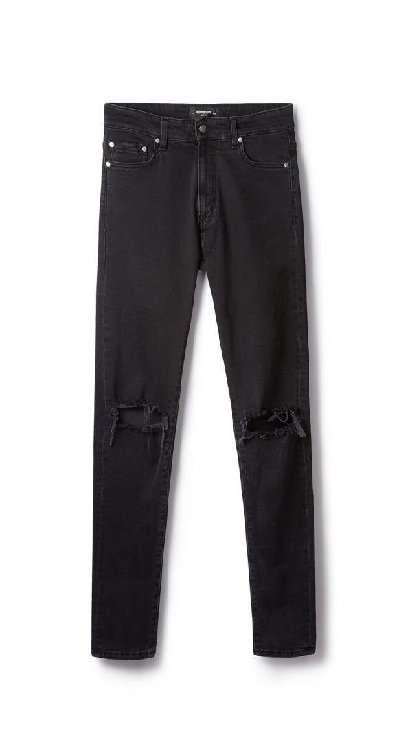 represent distressed jeans