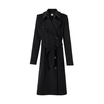 Burberry Kensington Cashmere Coat In Black