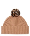 Quinton Chadwick Seamless Pom Pom Wool Beanie Hat In Brown