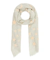 LILY AND LIONEL APPLIQUE VELVET MOON AND STAR WOOL-BLEND SCARF,000622355