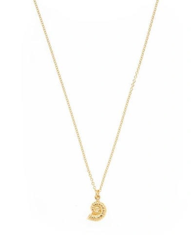 Alex Monroe Gold-plated Ammonite Shell Pendant Necklace