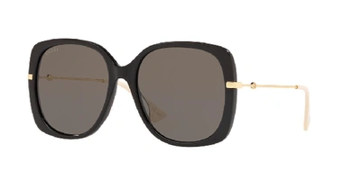 Gucci Gg0511s Square-frame Sunglasses In Blk Shiny/grey