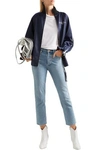 OPENING CEREMONY OPENING CEREMONY WOMAN SOUVENIR REVERSIBLE SATIN-SHELL JACKET NAVY,3074457345620665867