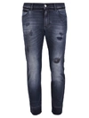 DOLCE & GABBANA DISTRESSED JEANS,11086705