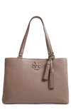 TORY BURCH MCGRAW TRIPLE COMPARTMENT LEATHER SATCHEL,54298