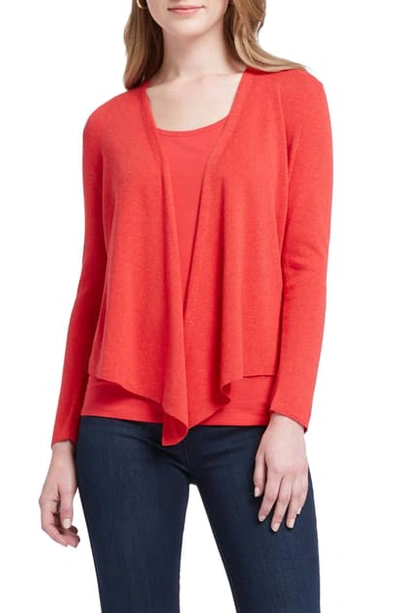 Nic + Zoe Four-way Cardigan In Pop Red