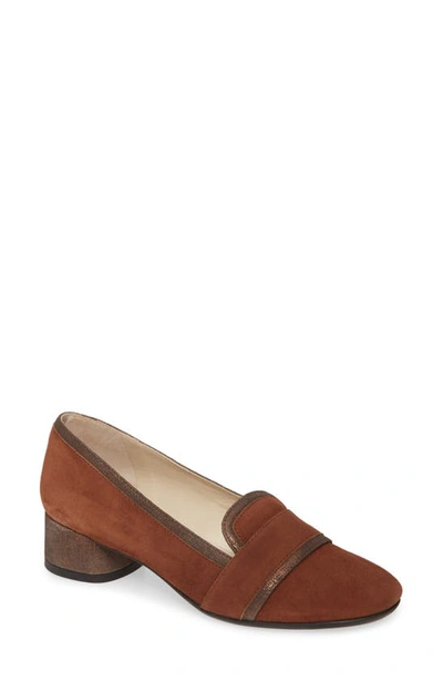 Amalfi By Rangoni Rozzana Cashmere Suede Loafer In Castagna Suede