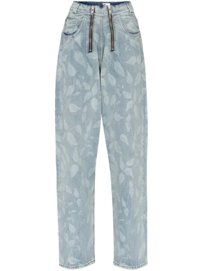 Gmbh Nettle Print Boyfriend Jeans In Blue