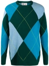 PRINGLE OF SCOTLAND REISSUED ARGYLE KNITTED JUMPER