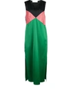 MARINA MOSCONE COLOUR-BLOCK SHIFT DRESS