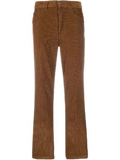 Marc Jacobs Cuffed Corduroy Trousers In Nude