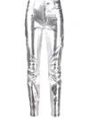 PINKO SLIM METALLIC TROUSERS