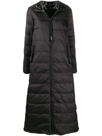 Pinko Hooded Padded Coat In Black