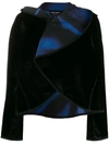 GIORGIO ARMANI DRAPED COLLAR VELVET JACKET