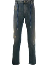 DIESEL BELTED SLIM HIGH-RISE JEANS