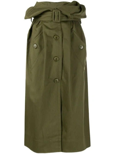 Jacquemus Mid-length Trench Skirt In Green