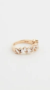 SUZANNE KALAN 18K GOLD FIREWORKS NEW CLASSIC MIX HALF ETERNITY BAND