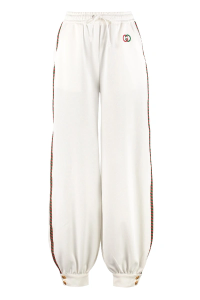 Gucci Track-pants With Decorative Stripes In White