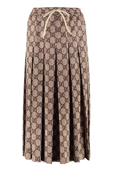 Gucci Printed Pleated Skirt