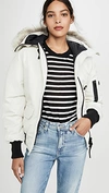 Canada Goose Chilliwack Fur-trimmed Down Parka In Northstar White