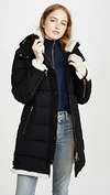 Moose Knuckles Gold Series Mont Joli Shearling Lined Parka In Black Ivory Sherpa