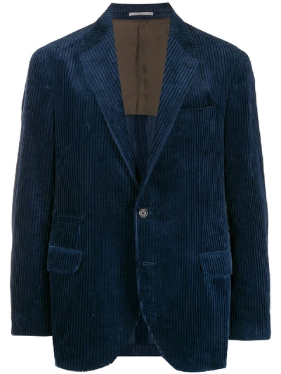 Brunello Cucinelli Velvet Blazer In Blue
