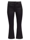 J Brand Selena Mid-rise Satin Bootcut Jeans In Black