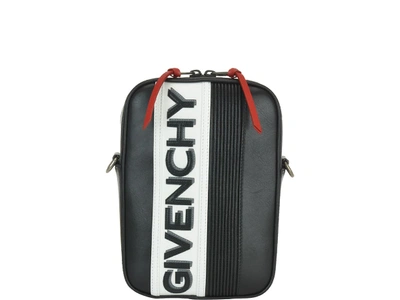 Givenchy Mc3 Leather Crossbody Bag In Black