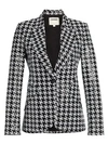 L AGENCE Chamberlain Sequined Houndstooth Blazer