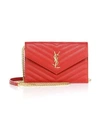 SAINT LAURENT Small Monogram Matelassé Leather Wallet-On-Chain