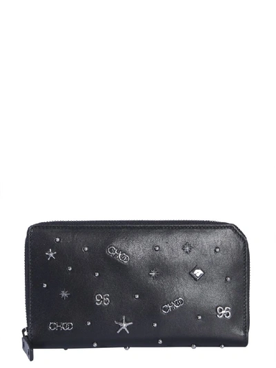 Jimmy Choo Carnaby Continental Wallet In Black