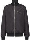 Prada Reversible Bomber Jacket In Black