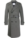 DONDUP STRIPED TRENCH COAT