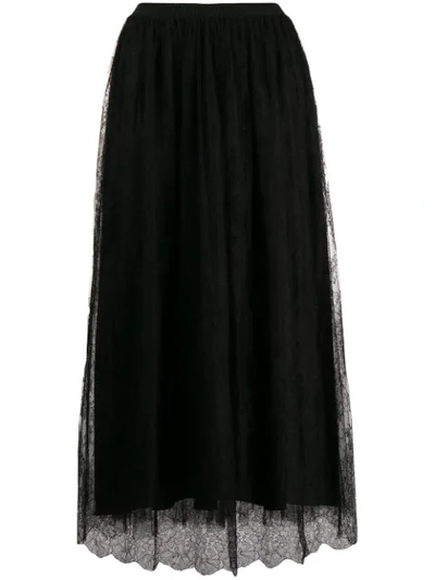 Fabiana Filippi Flared Midi Skirt In Black