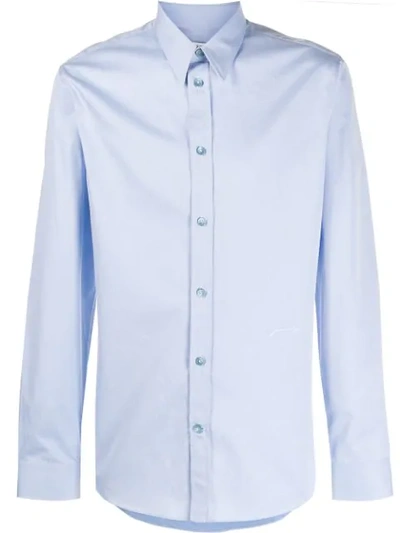 Givenchy Men's Sport Shirt With Embroidery In Blue