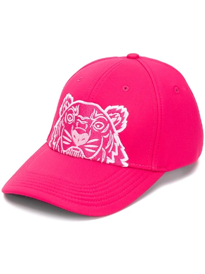 Kenzo Capsule Back From Holidays Embroidered Tiger Baseball Cap In 粉色