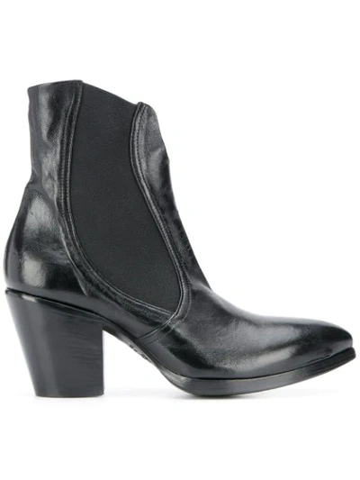 Rocco P Block Heel Ankle Boots In Black