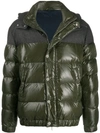 ELEVENTY CONTRAST PANEL HOODED PADDED JACKET