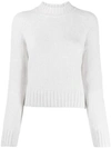 VINCE CROPPED KNIT SWEATER