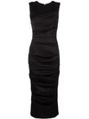 ALEX PERRY FITTED RUCHED DRESS