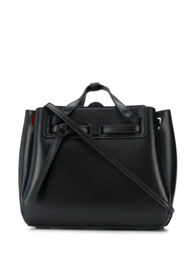 Loewe Mini Lazo Leather Top Handle Bag In Black