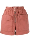 Isabel Marant Étoile Lizy Mid-rise Utility Shorts In Red