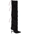 Ben Taverniti Unravel Project Unravel Project Black 100 Broken Heel Over-the-knee Boots In Black
