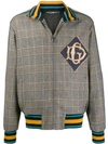 DOLCE & GABBANA CHECK-PRINT ZIP-UP JACKET